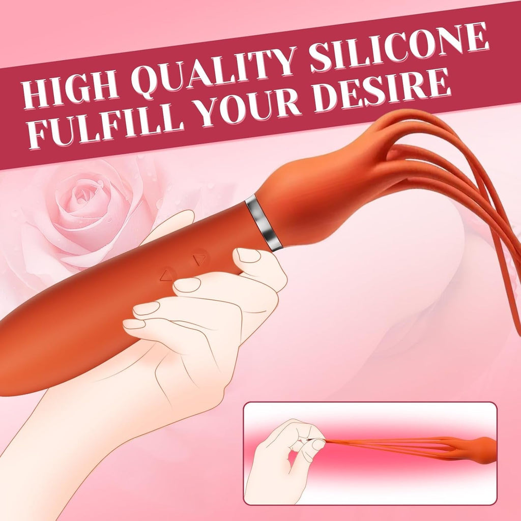VelvetFlicker Vibrating BDSM Sex Whip & Wand