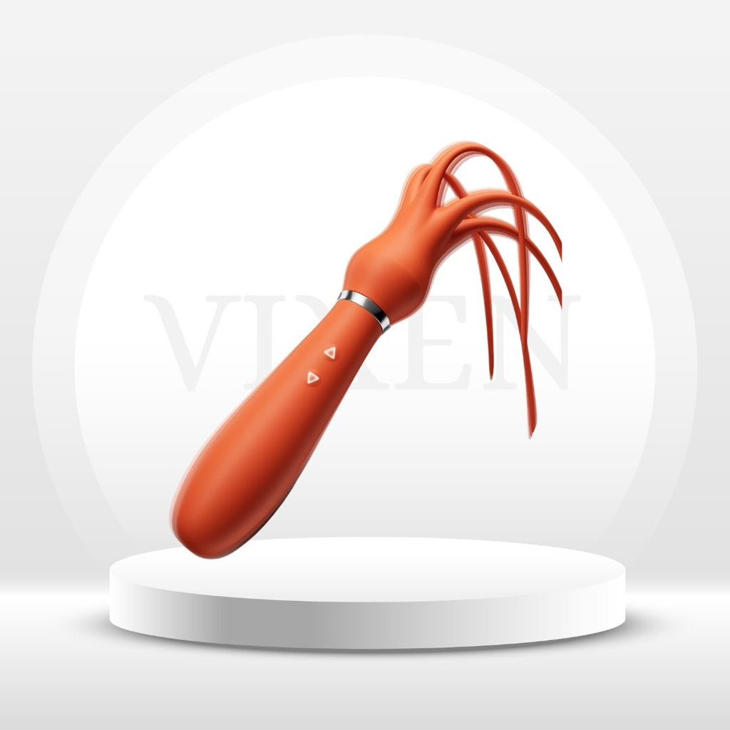 VelvetFlicker Vibrating BDSM Sex Whip & Wand