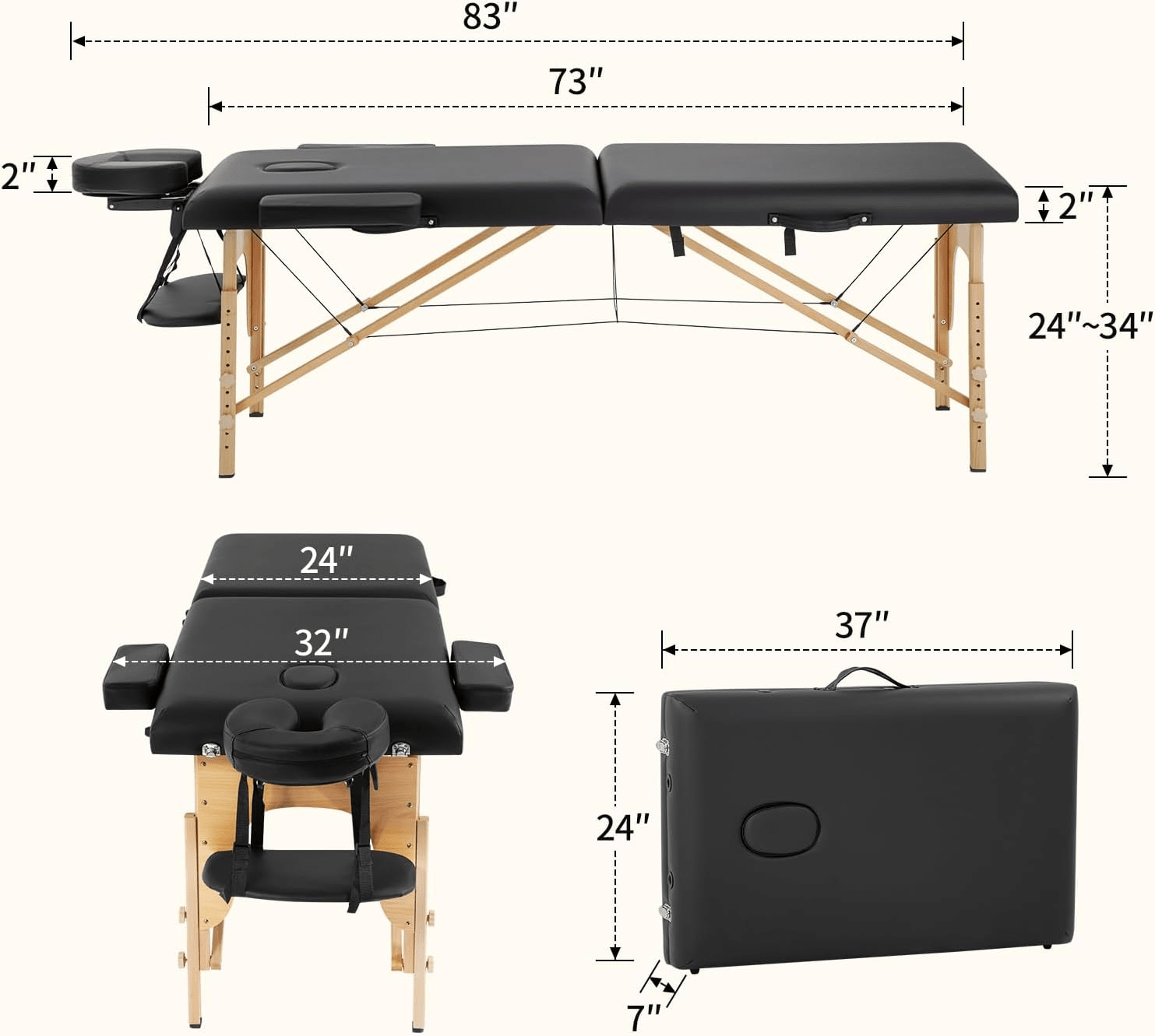 VelvetFold Portable Sensual Massage Sex Table
