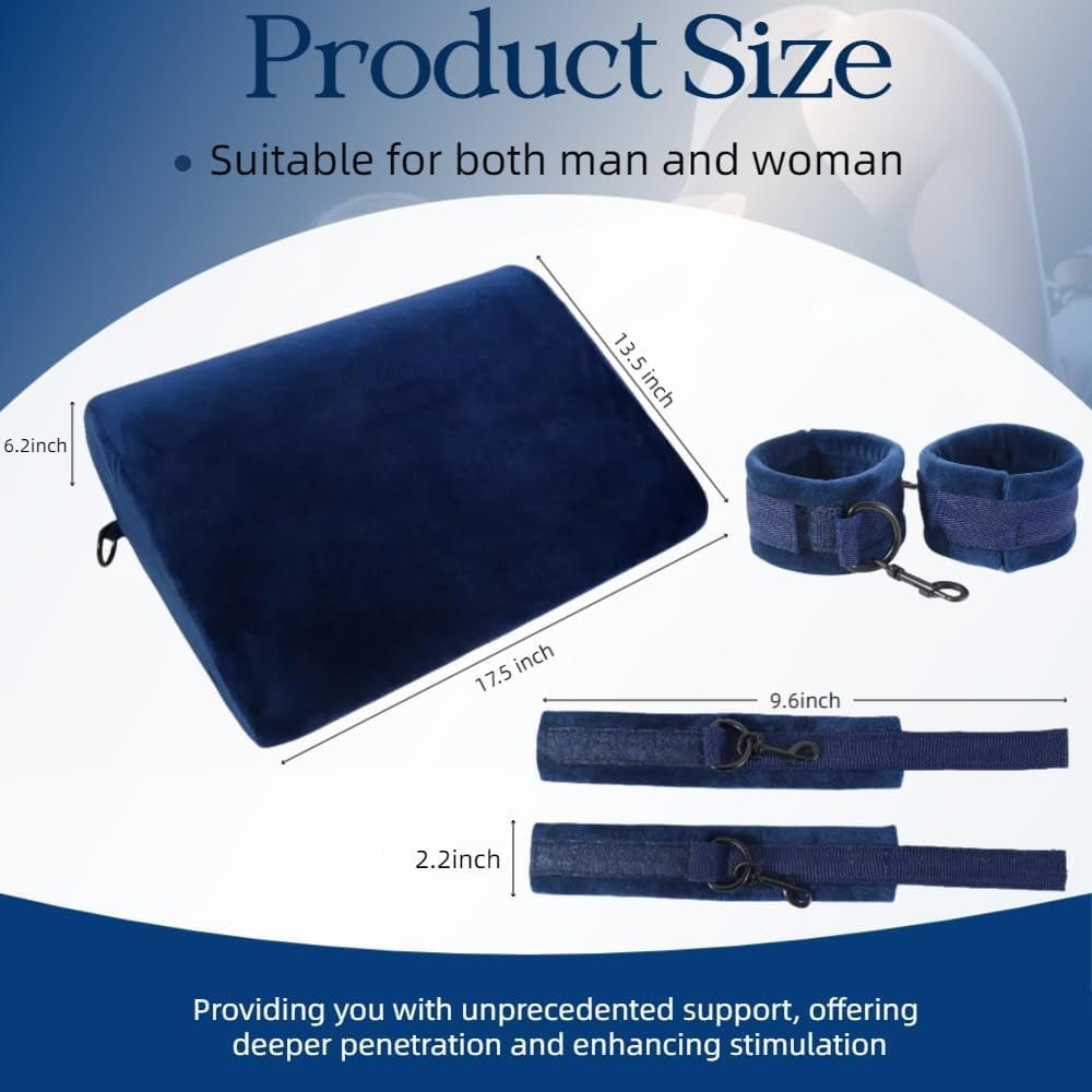 VelvetLift Sex Positions Pillow with Cuffs