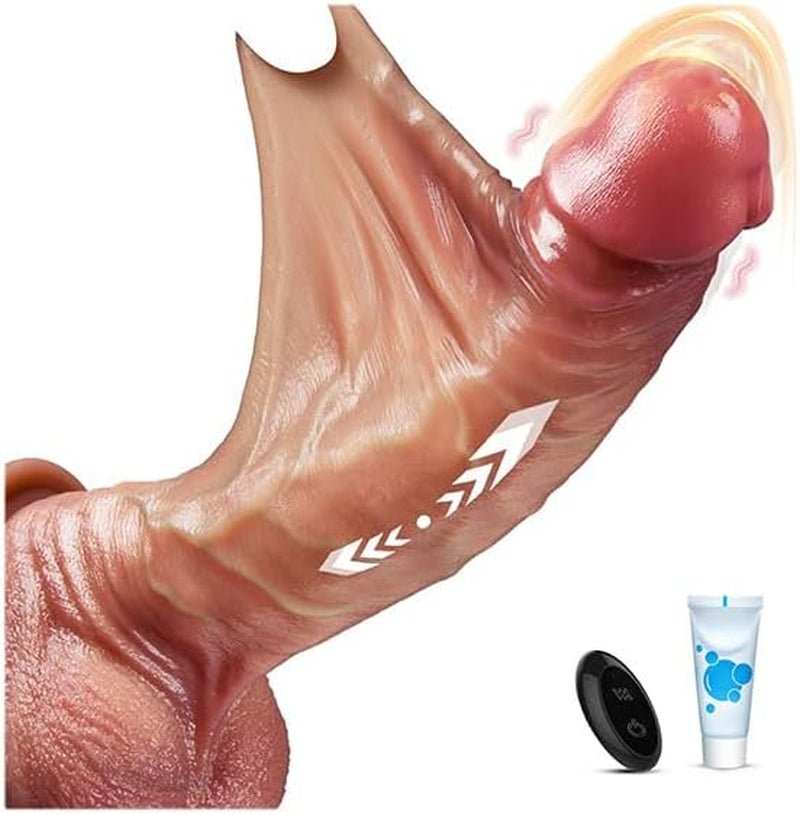 VelvetMotion Sliding-Skin Foreskin Vibrating Dildo