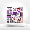 VelvetObedience 36-Piece BDSM Kit – Purple Edition