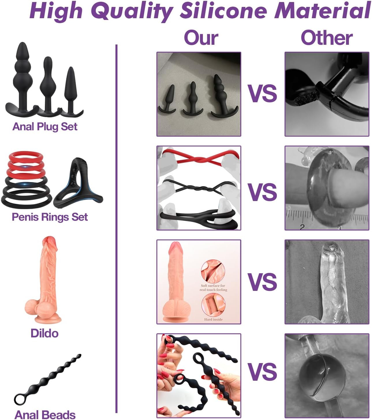 VelvetObedience 36-Piece BDSM Kit – Purple Edition