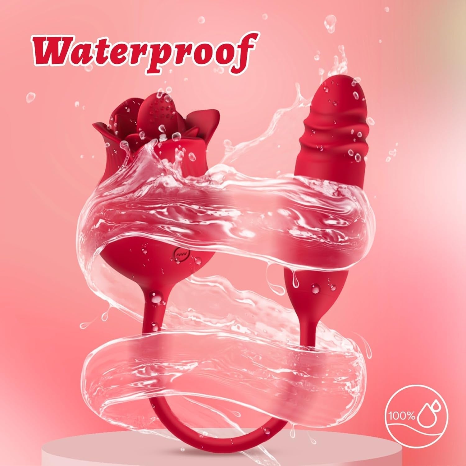 VelvetPetal Rose Licking Dual-Ended G-Spot Vibrator