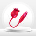 VelvetPetal Rose Licking Dual-Ended G-Spot Vibrator