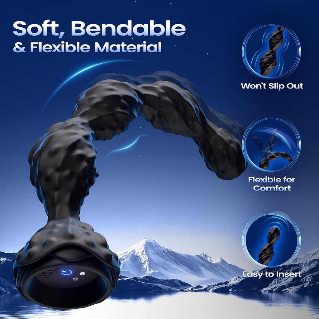 VelvetRise Vibrating Anal Beads Wand with Remote Control