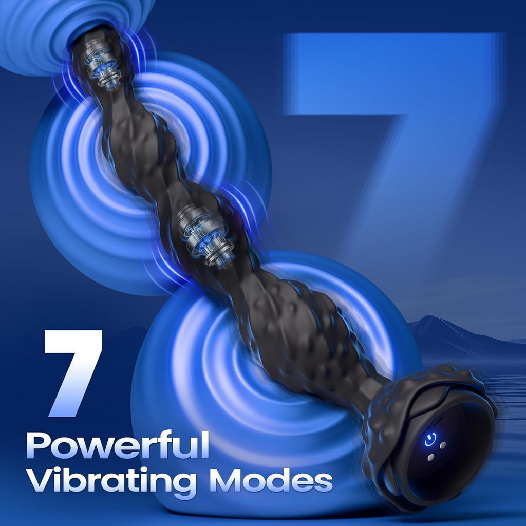 VelvetRise Vibrating Anal Beads Wand with Remote Control