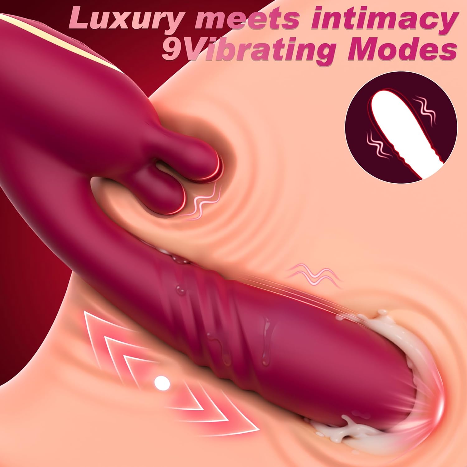 VelvetRush 3-in-1 Rose G-Spot & Clit Vibrator