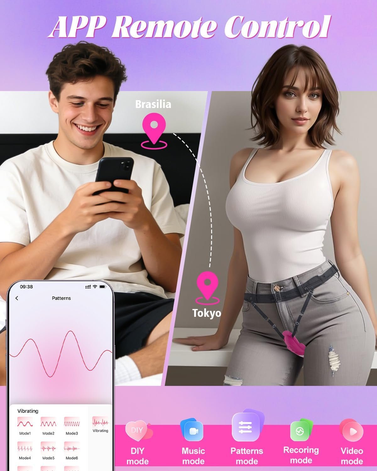 VelvetSync App/Remote Strap-On Panty Vibrator
