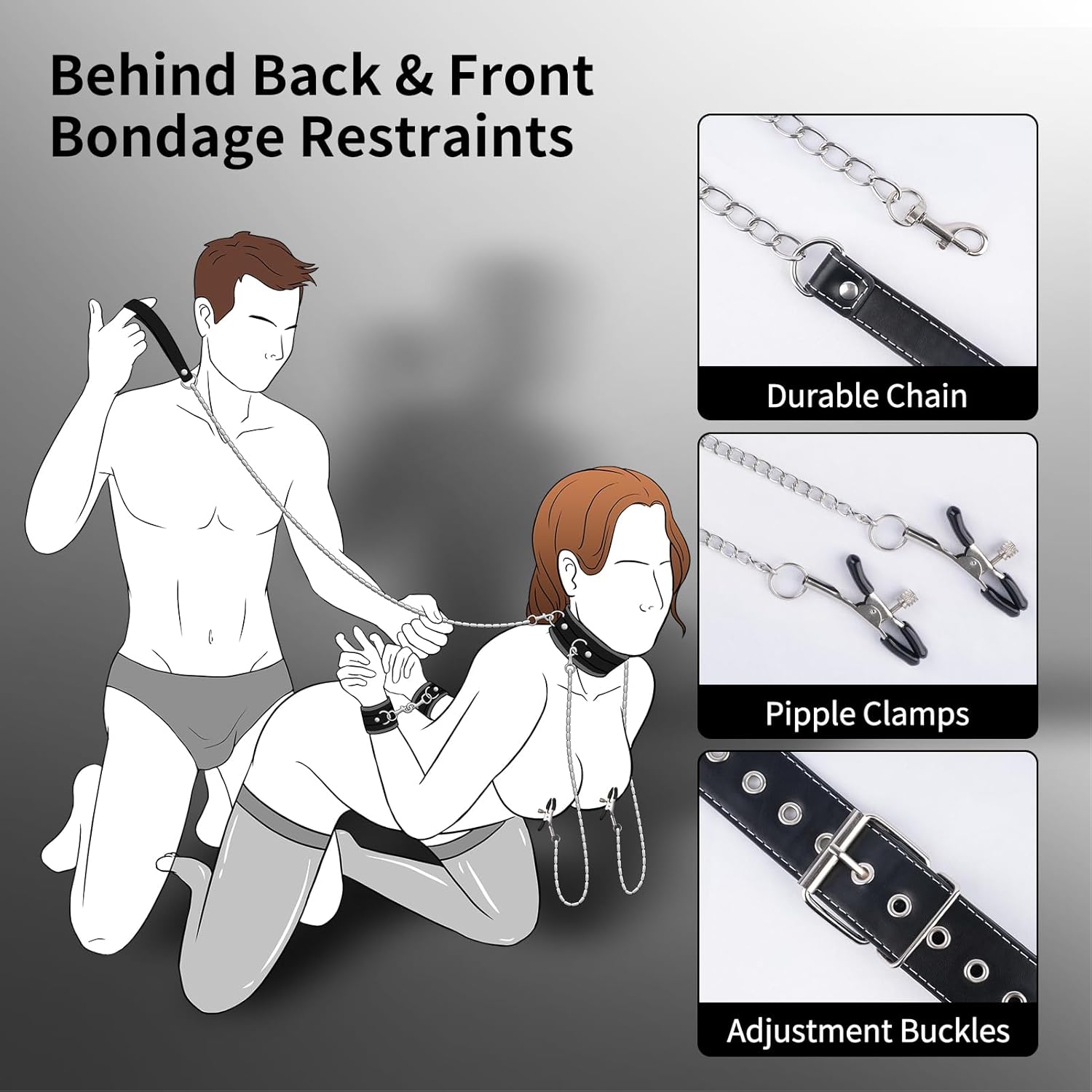 VelvetTether Bondage Collar Restraints Set
