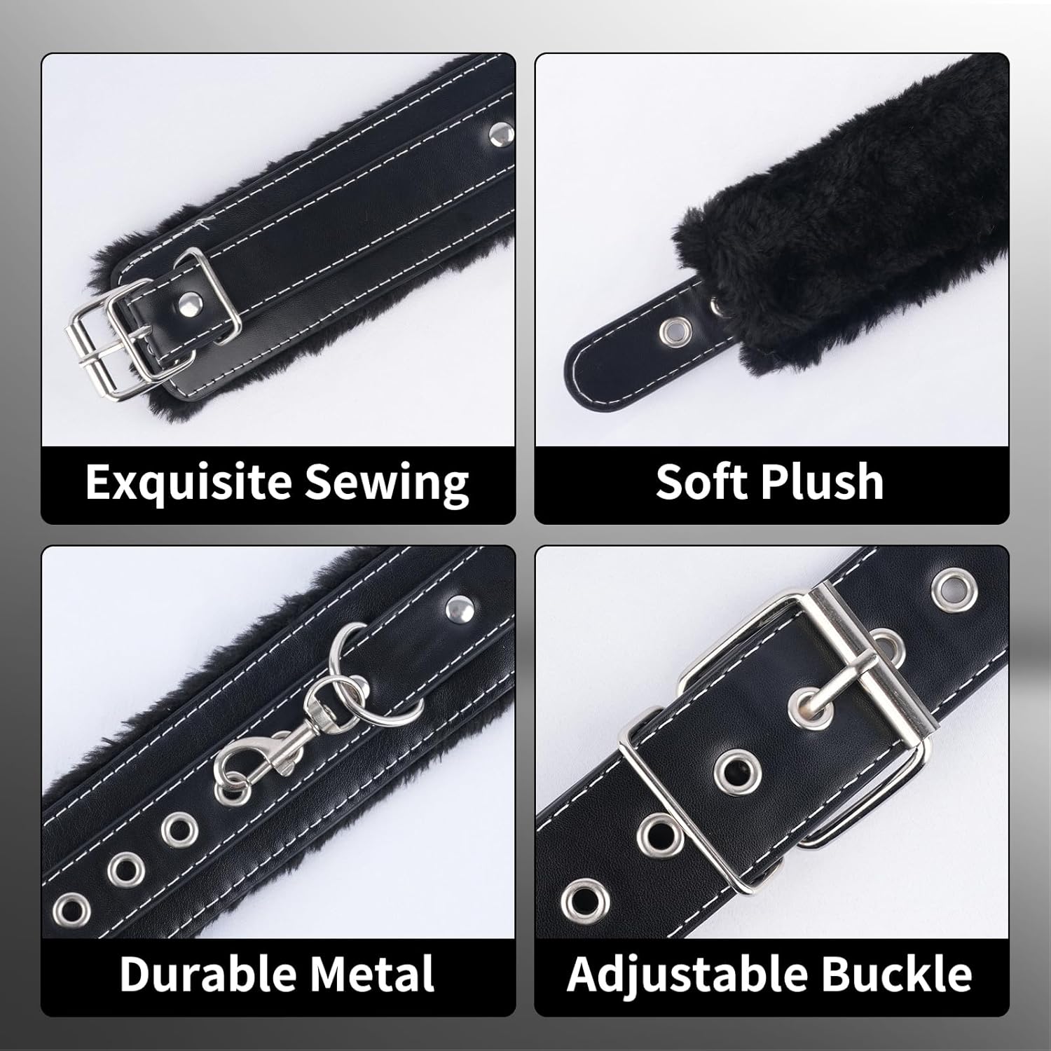 VelvetTether Bondage Collar Restraints Set