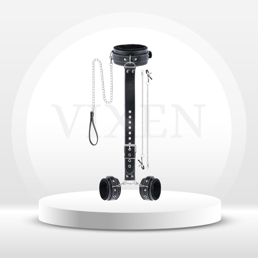 VelvetTether Bondage Collar Restraints Set
