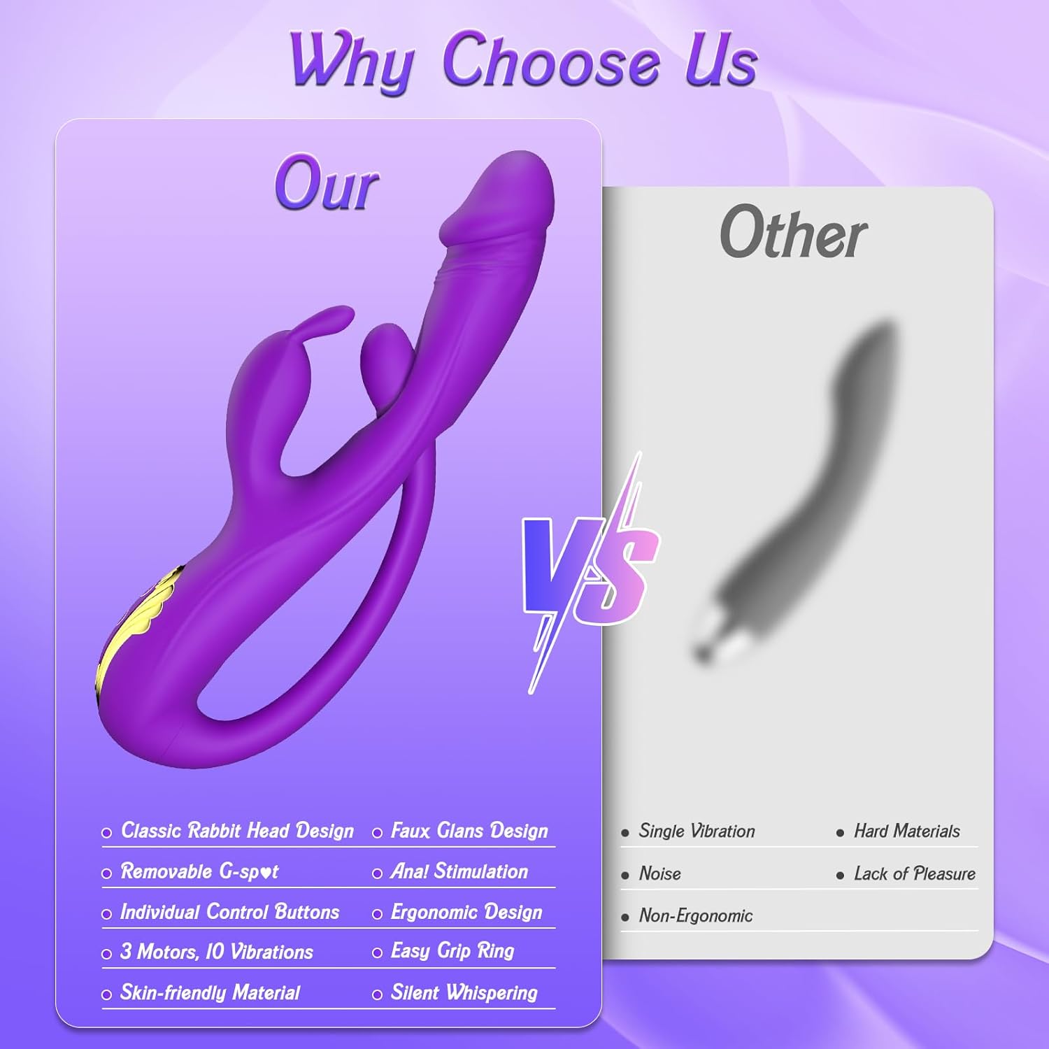 VelvetThrive 3-in-1 Rabbit Vibrator