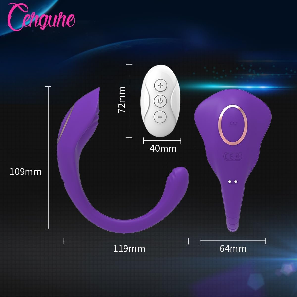 VelvetTria Multi-Zone Wearable 3-in-1 Panty Vibrator
