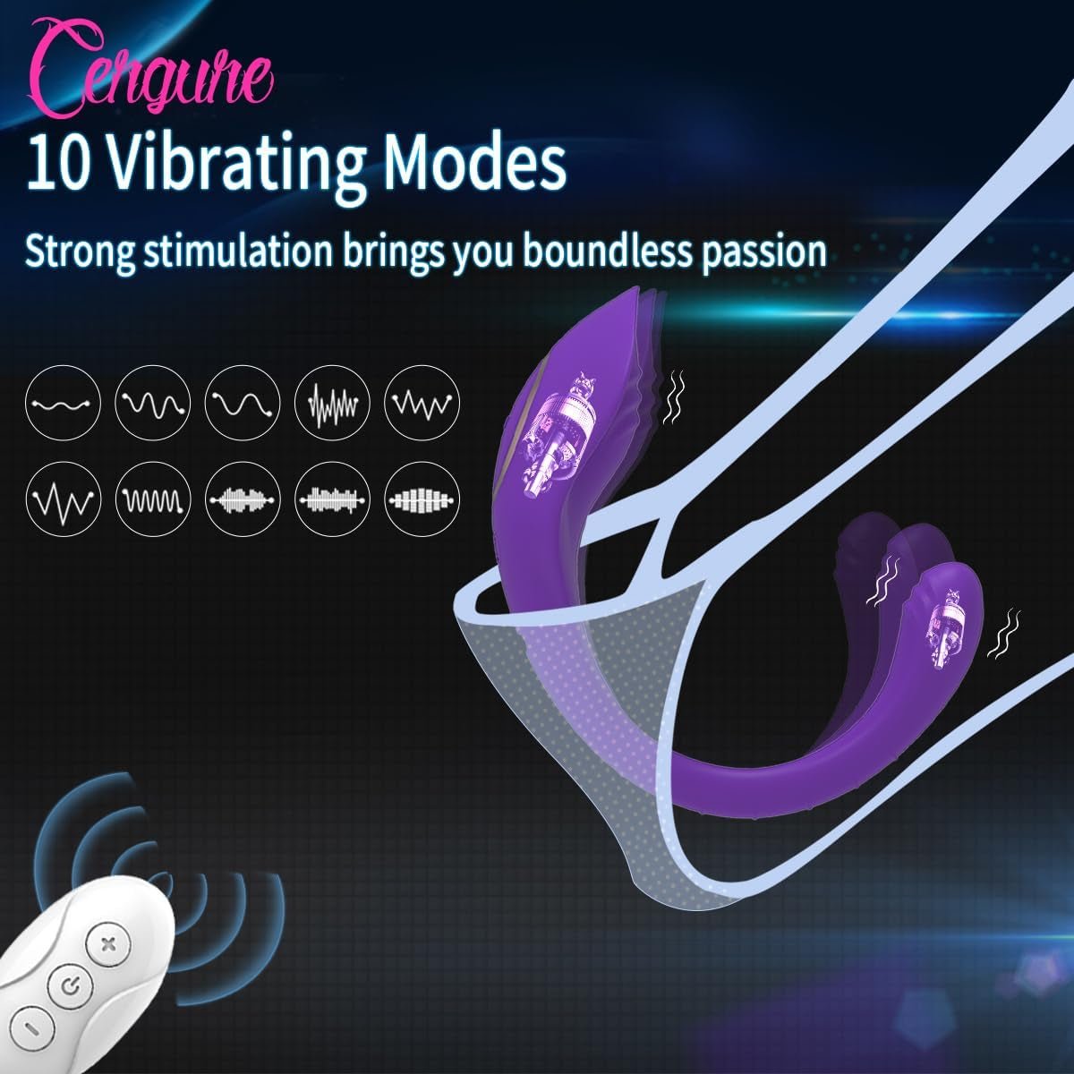 VelvetTria Multi-Zone Wearable 3-in-1 Panty Vibrator