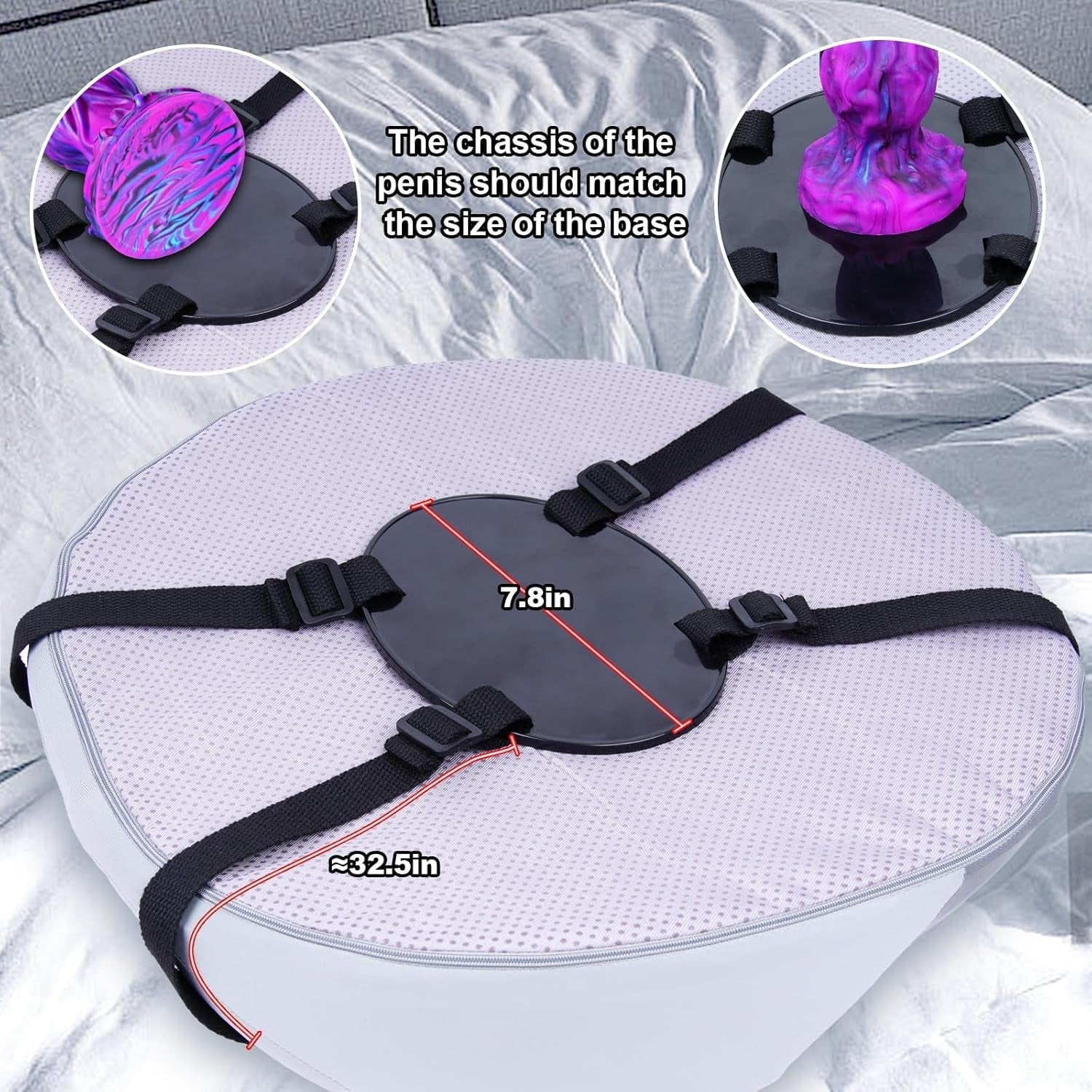 VelvetTwin XL Suction Cup Dildo Saddle