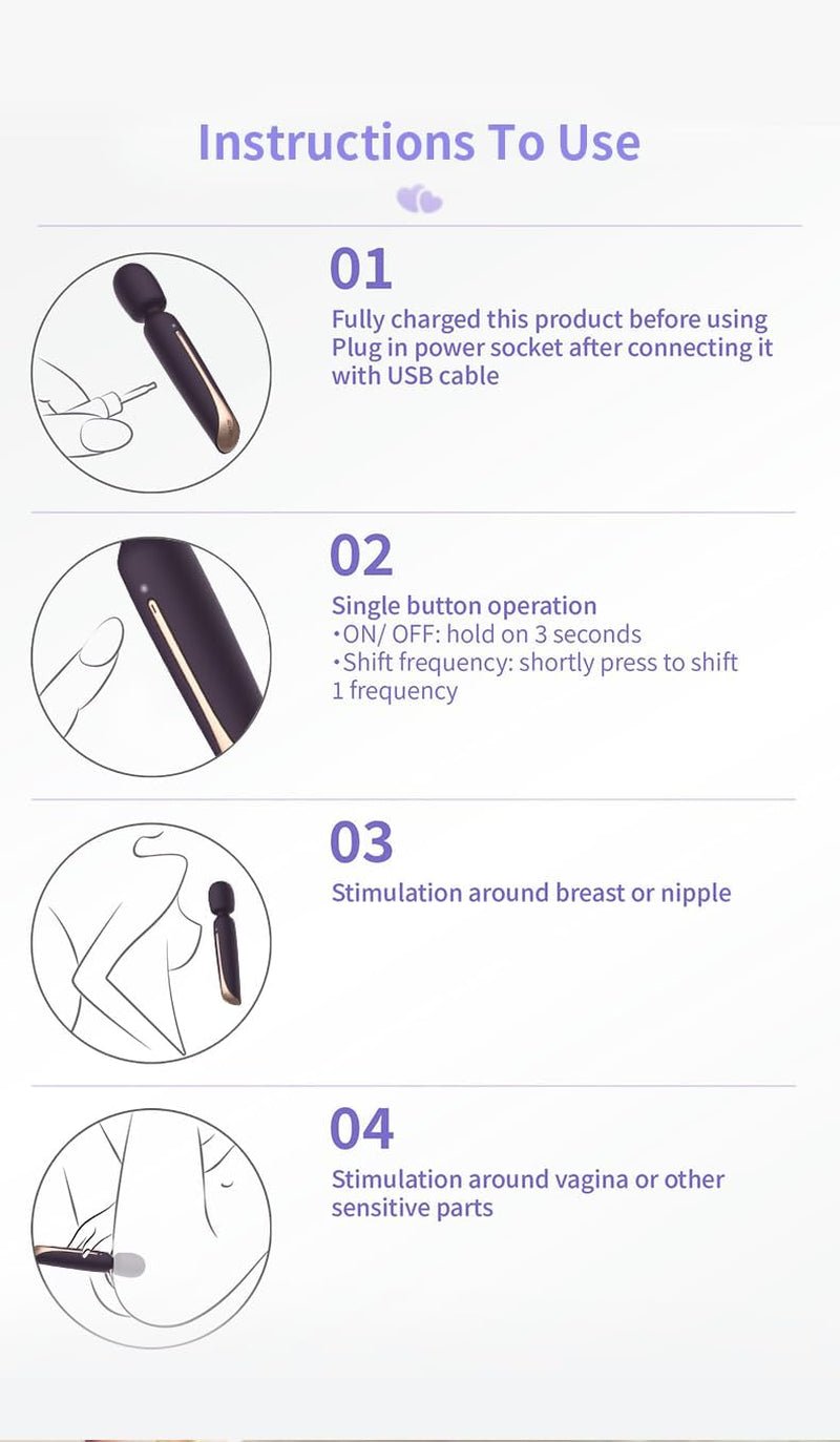 VelvetVerse 3-Attachment Wand Vibrator Kit