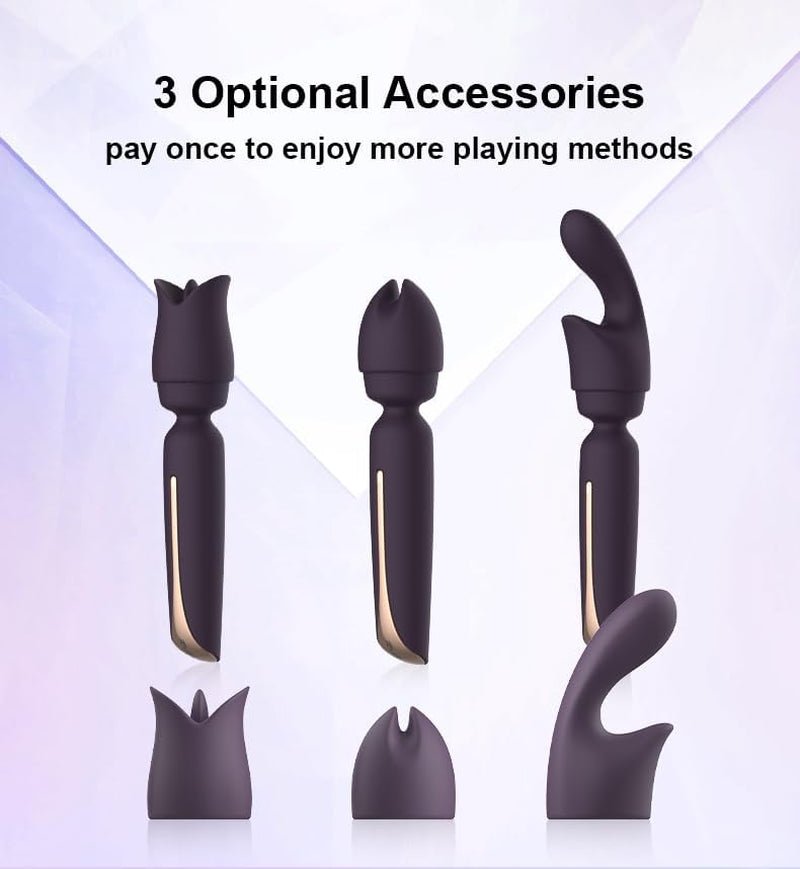 VelvetVerse 3-Attachment Wand Vibrator Kit