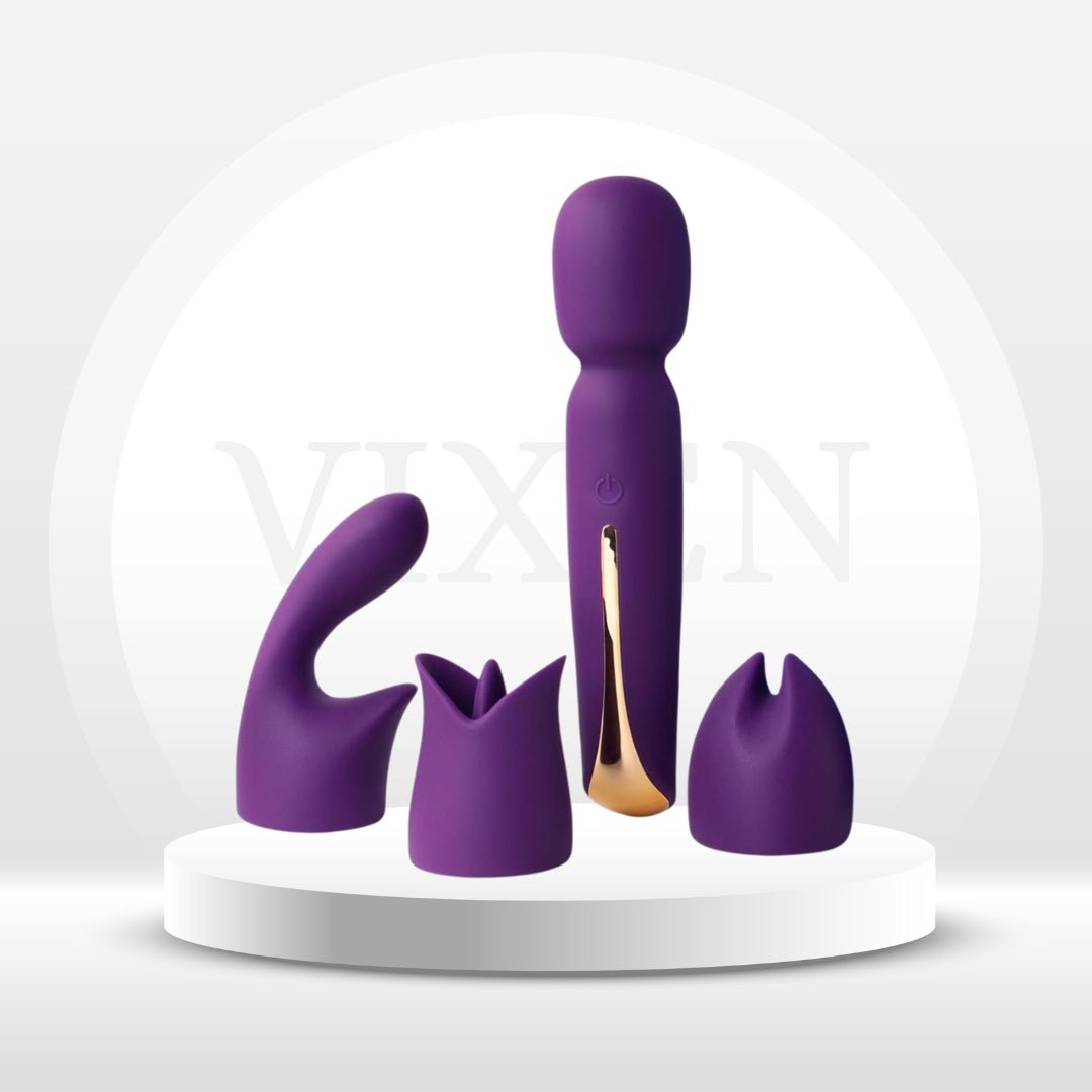 VelvetVerse 3-Attachment Wand Vibrator Kit