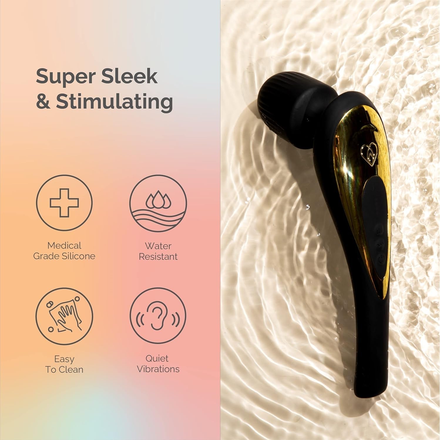 VelvetWand Premium Ergonomic Clitoral Wand Vibrator