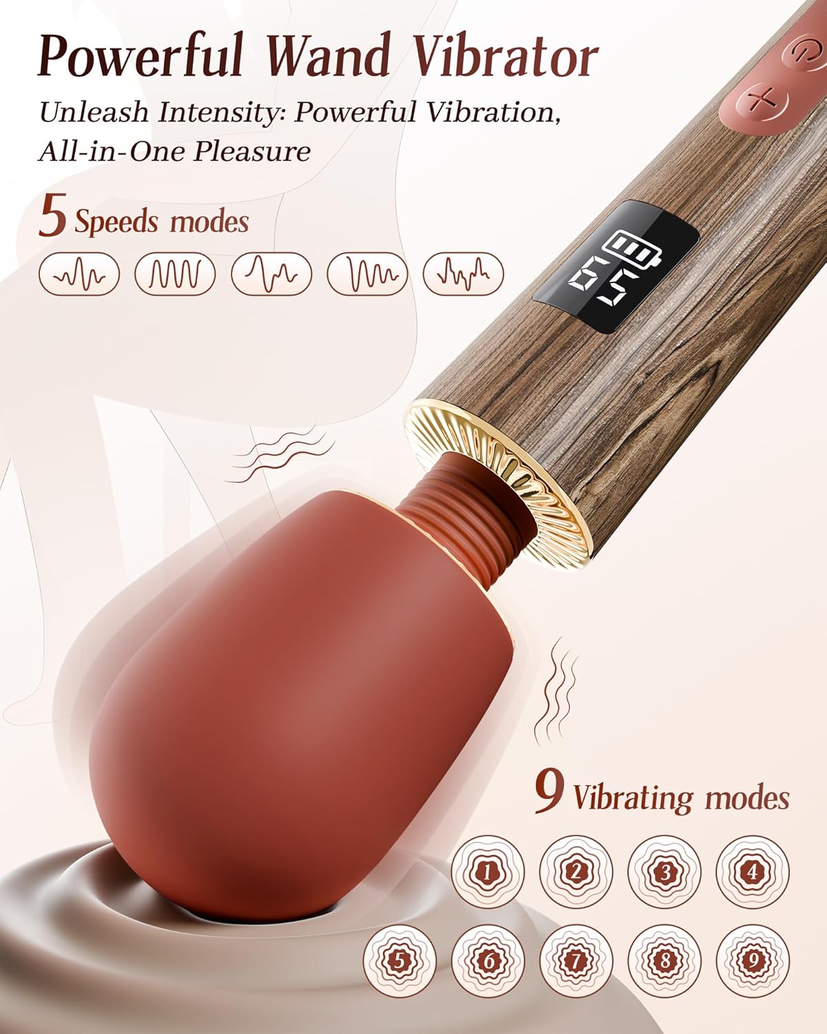 VelvetWave 9-Mode Luxury Wand Vibrator