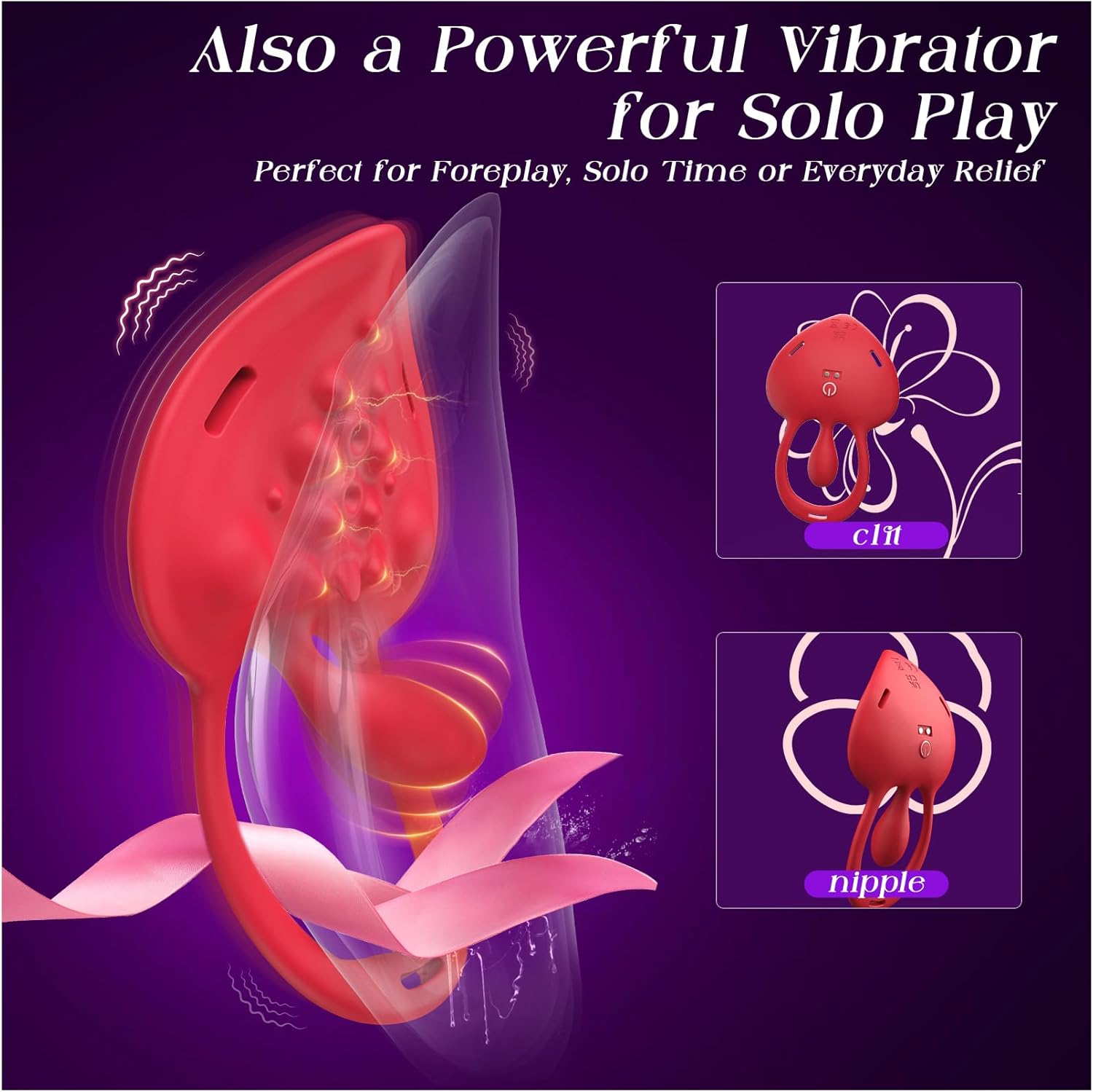 VelviBond Wearable Couples Cock Ring Vibrator