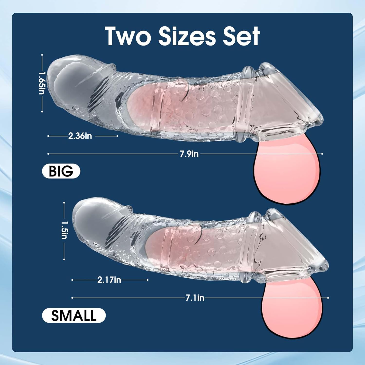 VibeBoost 4-in-1 Transparent Penis Sleeve
