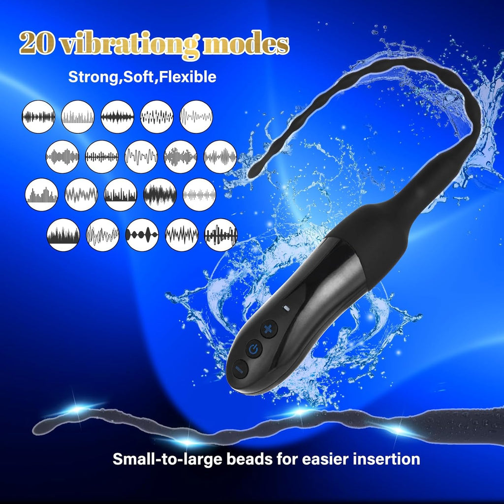 VibeDepth 20-Mode Urethral Vibrator Male Plug