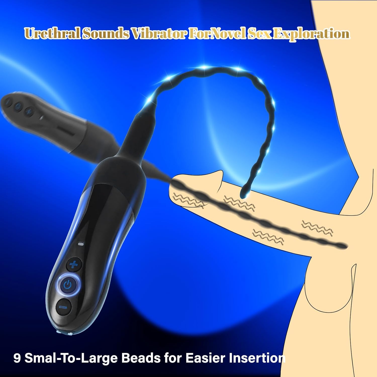 VibeDepth 20-Mode Urethral Vibrator Male Plug