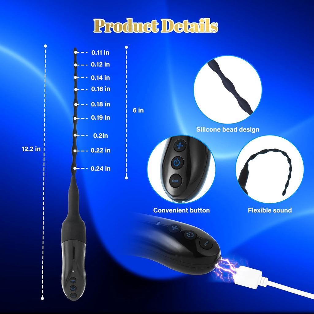 VibeDepth 20-Mode Urethral Vibrator Male Plug