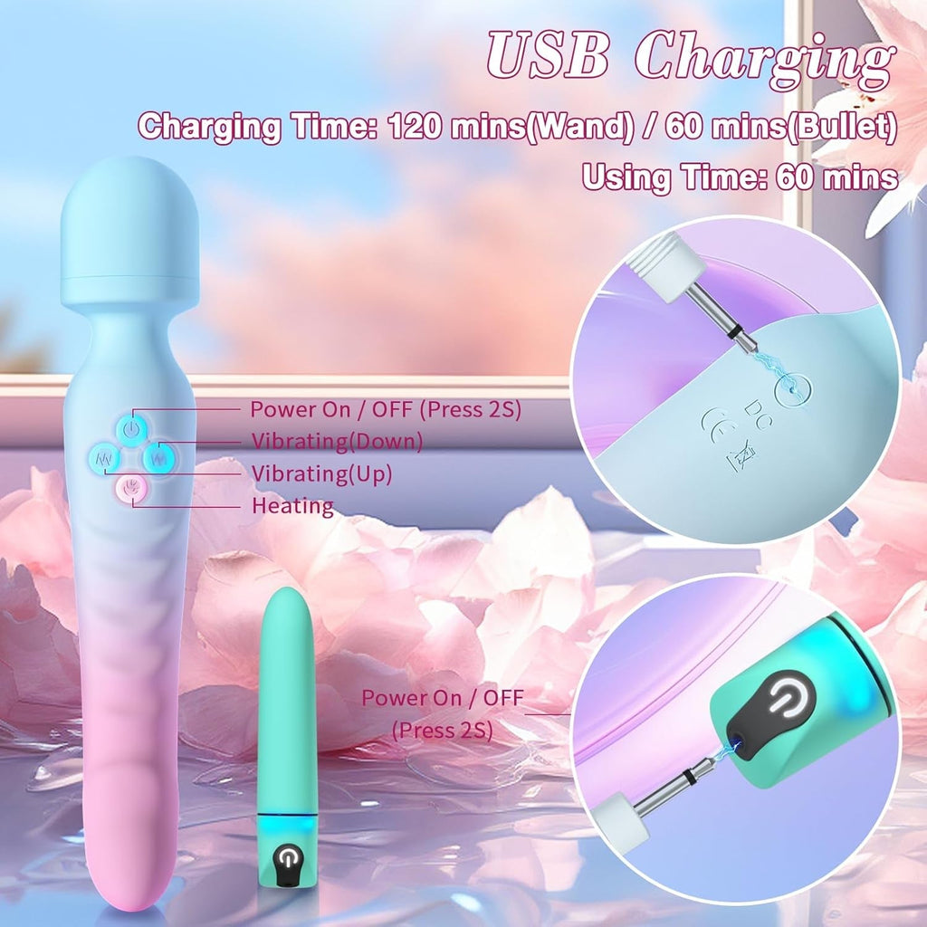 VibeDuo Wand & Bullet Vibrator Set