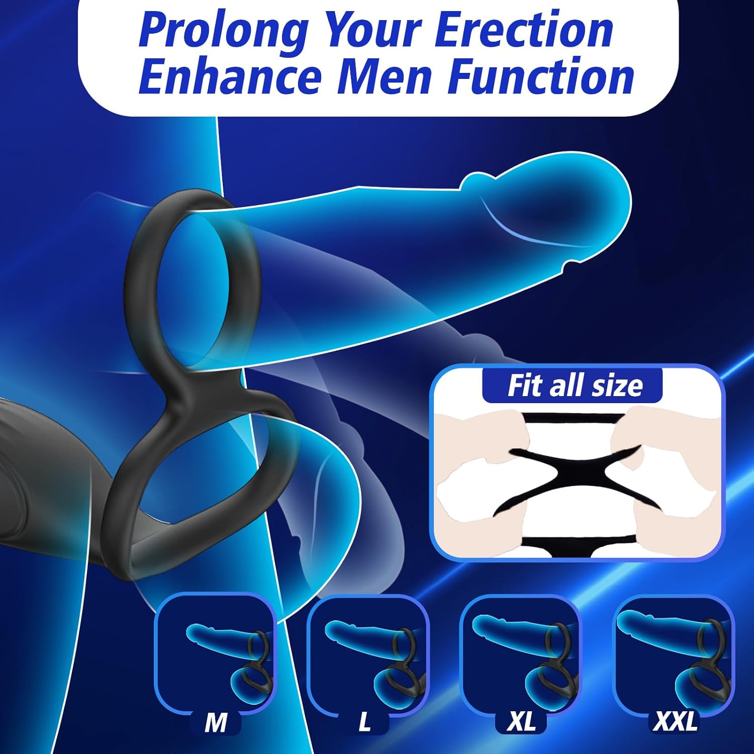 VibeFlex 360° Prostate Massager Cock Ring