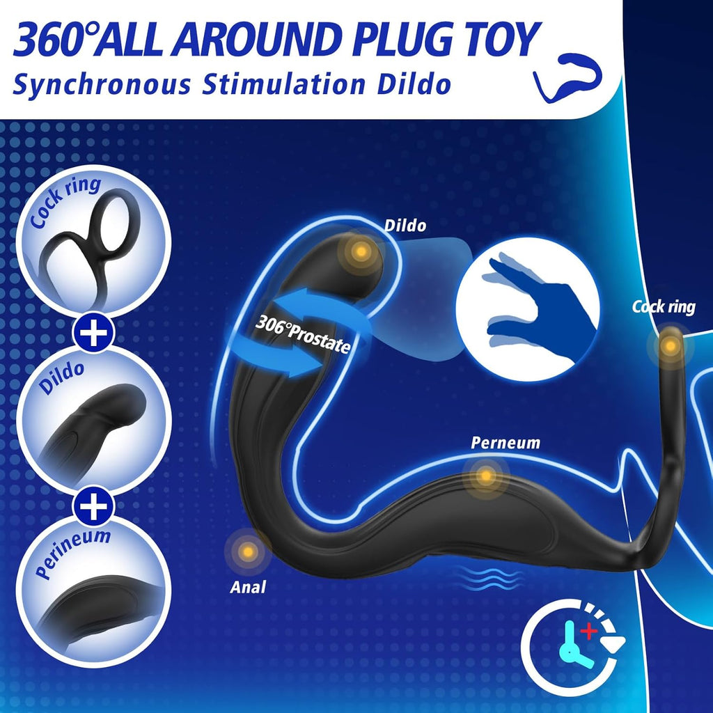 VibeFlex 360° Prostate Massager Cock Ring