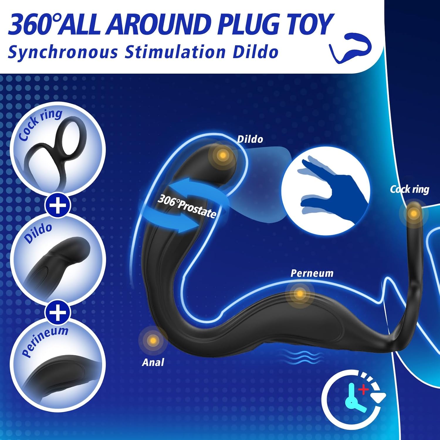 VibeFlex 360° Prostate Massager Cock Ring