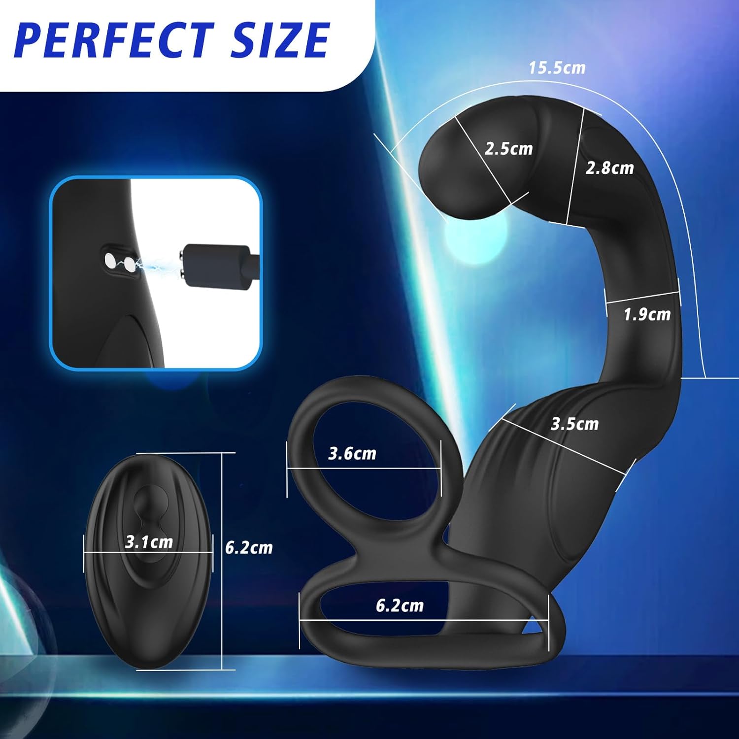VibeFlex 360° Prostate Massager Cock Ring