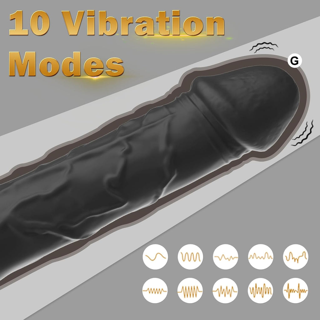 VibeGrip 10-Mode G-Spot Dildo Vibrator