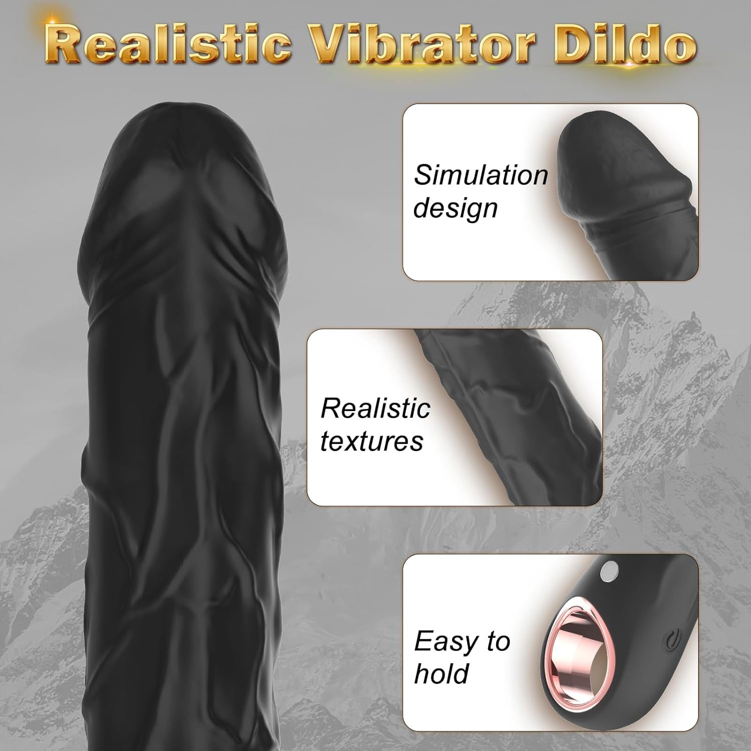 VibeGrip 10-Mode G-Spot Dildo Vibrator