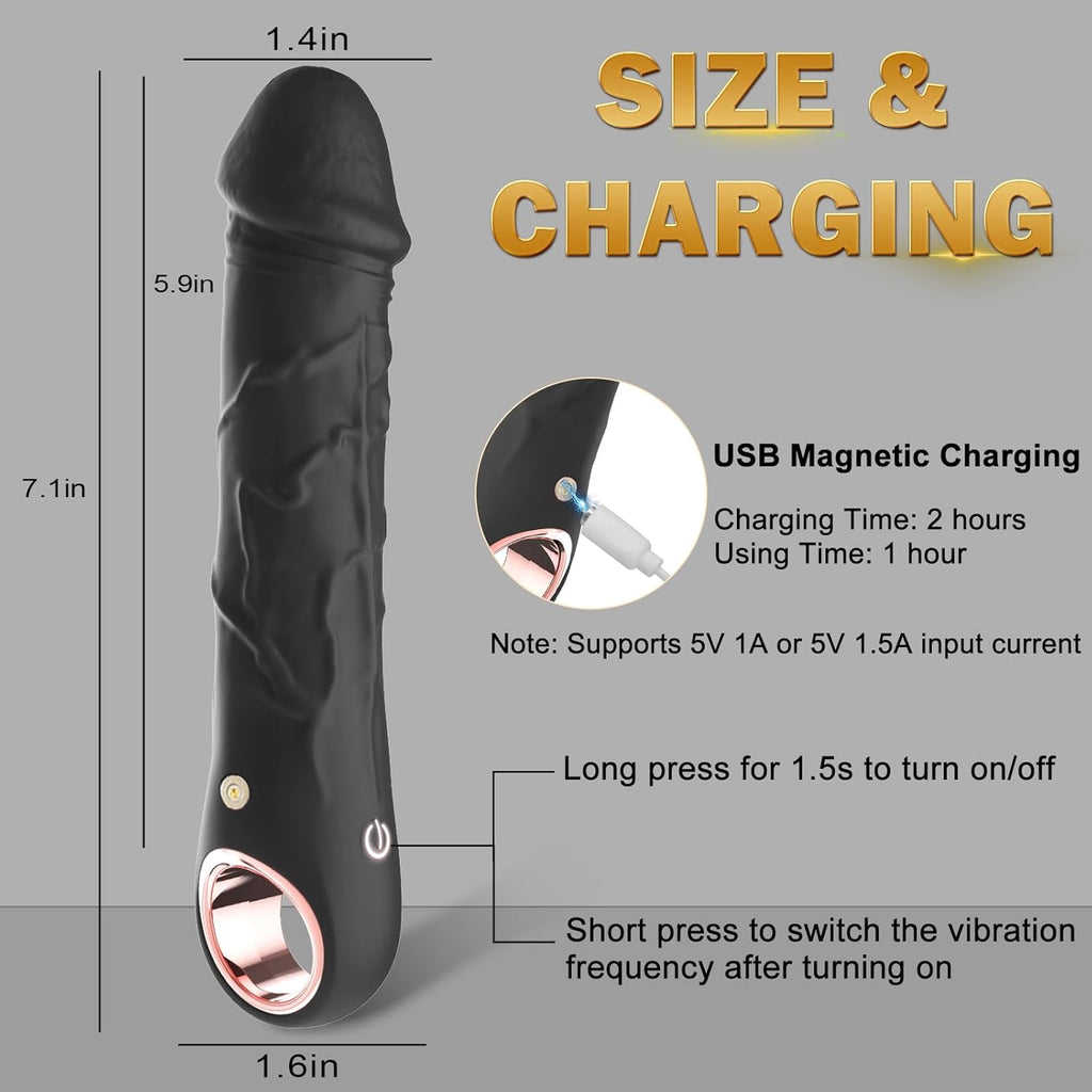 VibeGrip 10-Mode G-Spot Dildo Vibrator