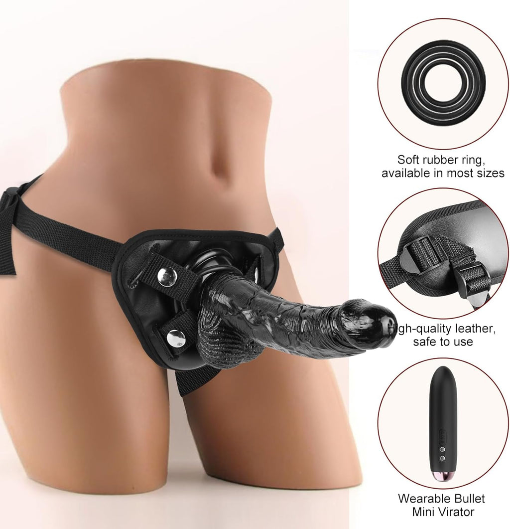 VibeMax Strap-On Dildo with Vibrating Bullet
