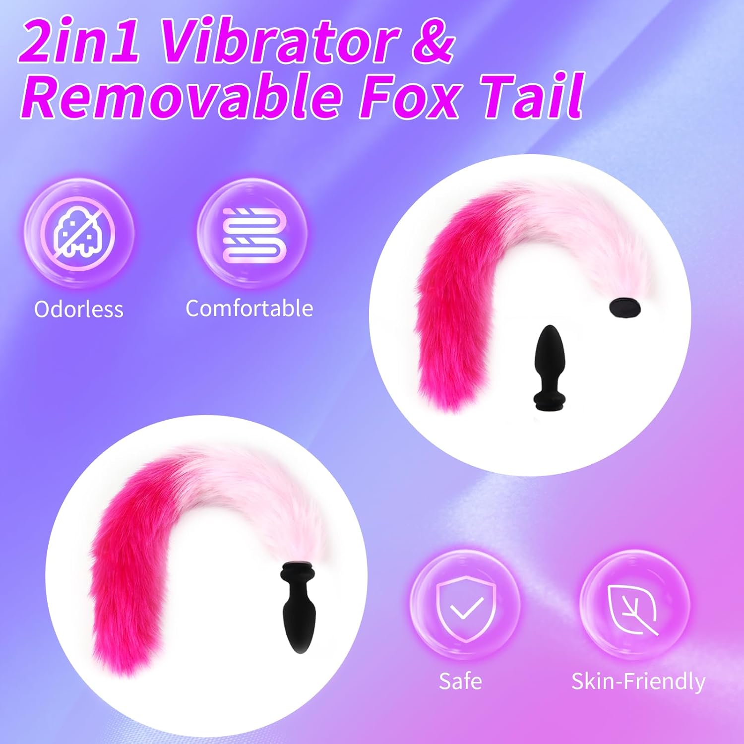 VibeTail Remote Vibrating Fox Tail Butt Plug