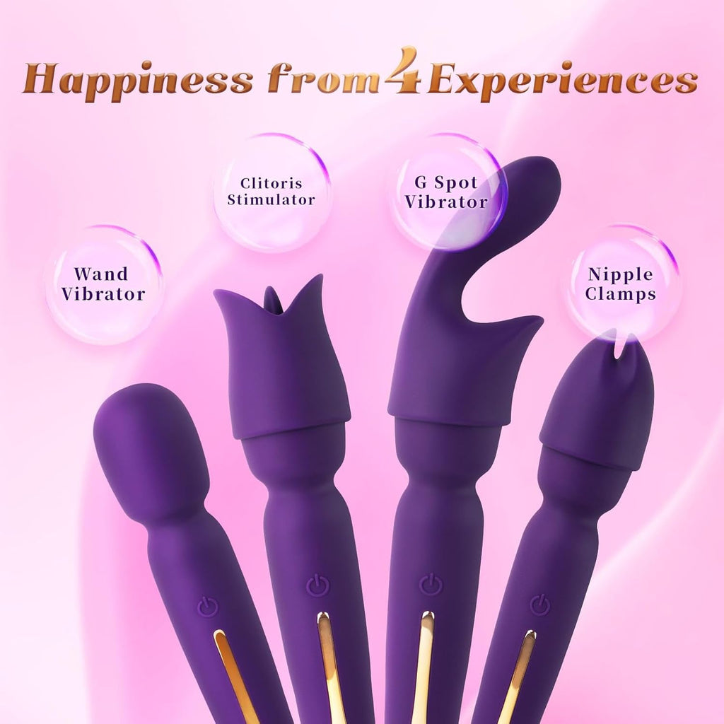 VibeVerse 4-in-1 Wand Vibrator Kit