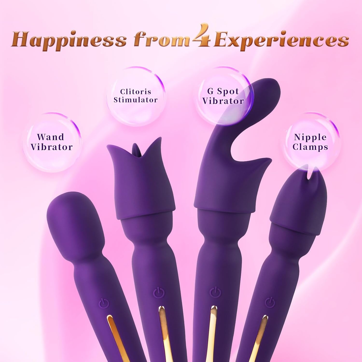 VibeVerse 4-in-1 Wand Vibrator Kit