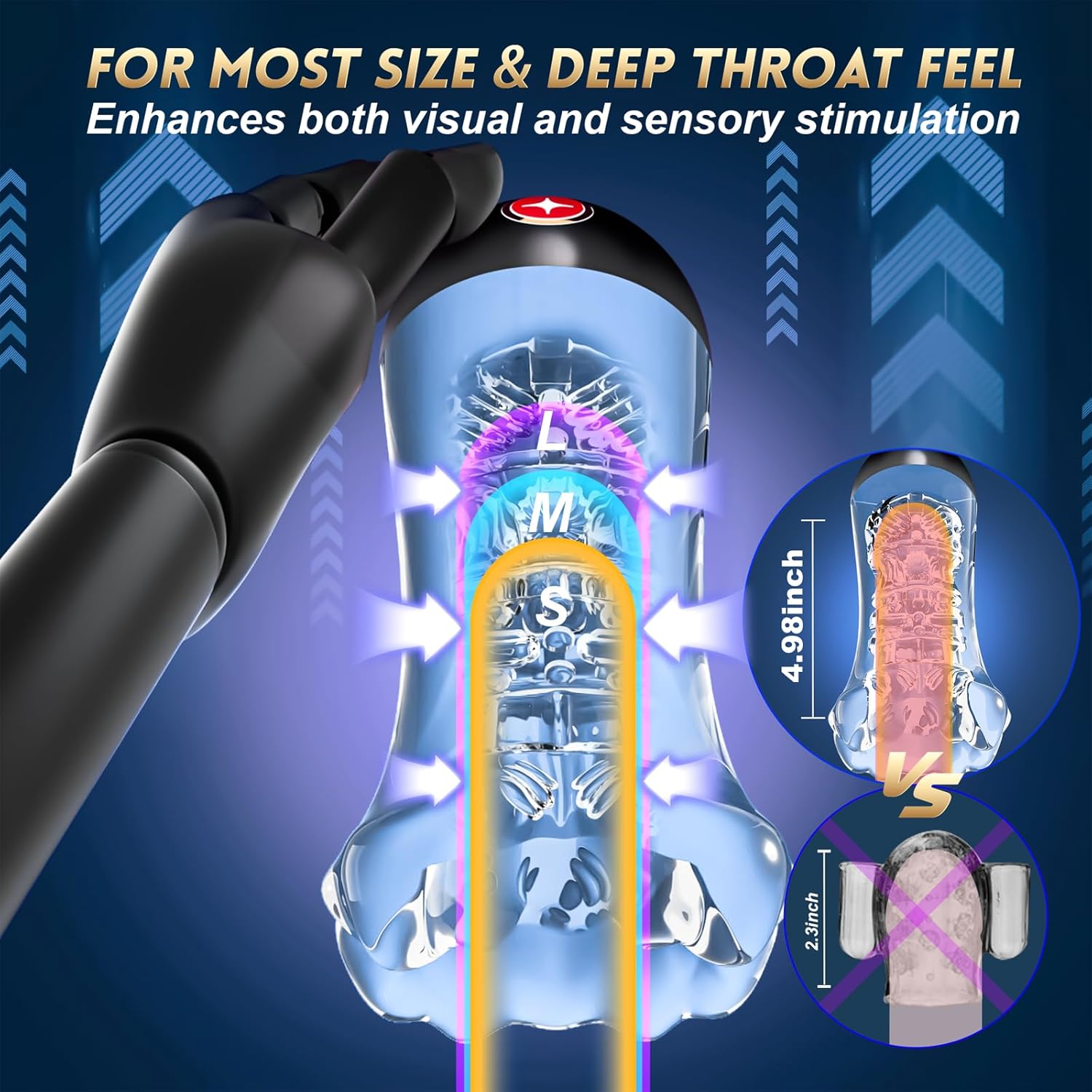 VibeView Transparent App-Controlled Penis Vibrator