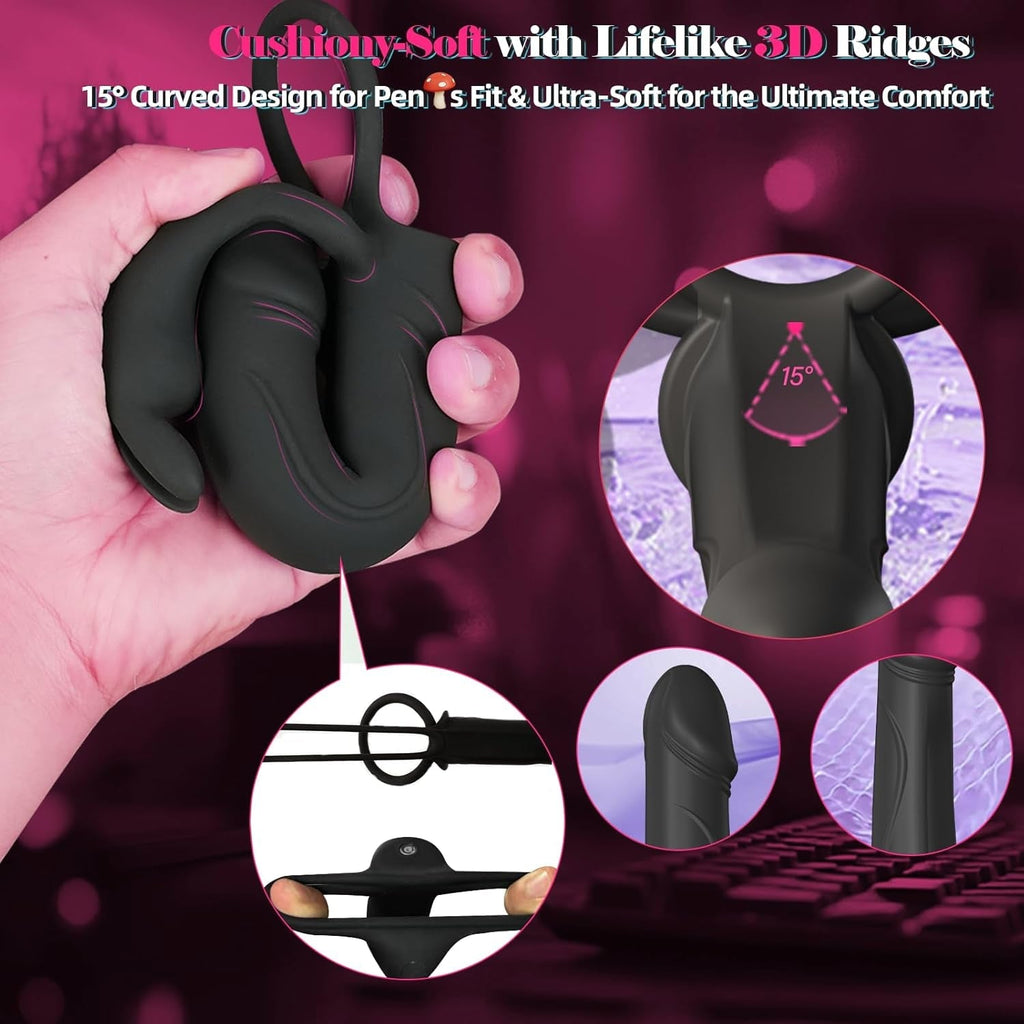 FusionRing Dual Shaft Couples Vibrating Cock Ring