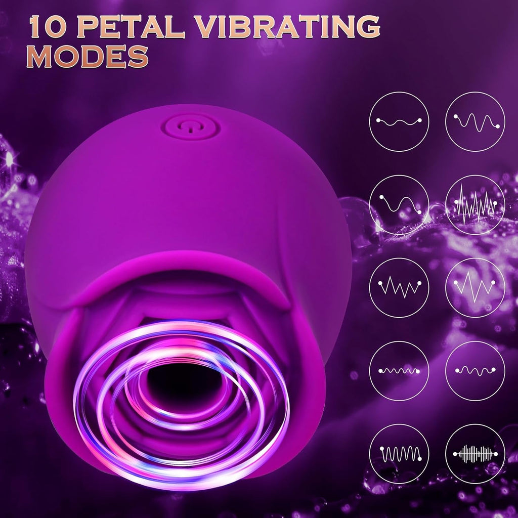 VioletBloom Purple App Controlled Rose Suction Vibrator