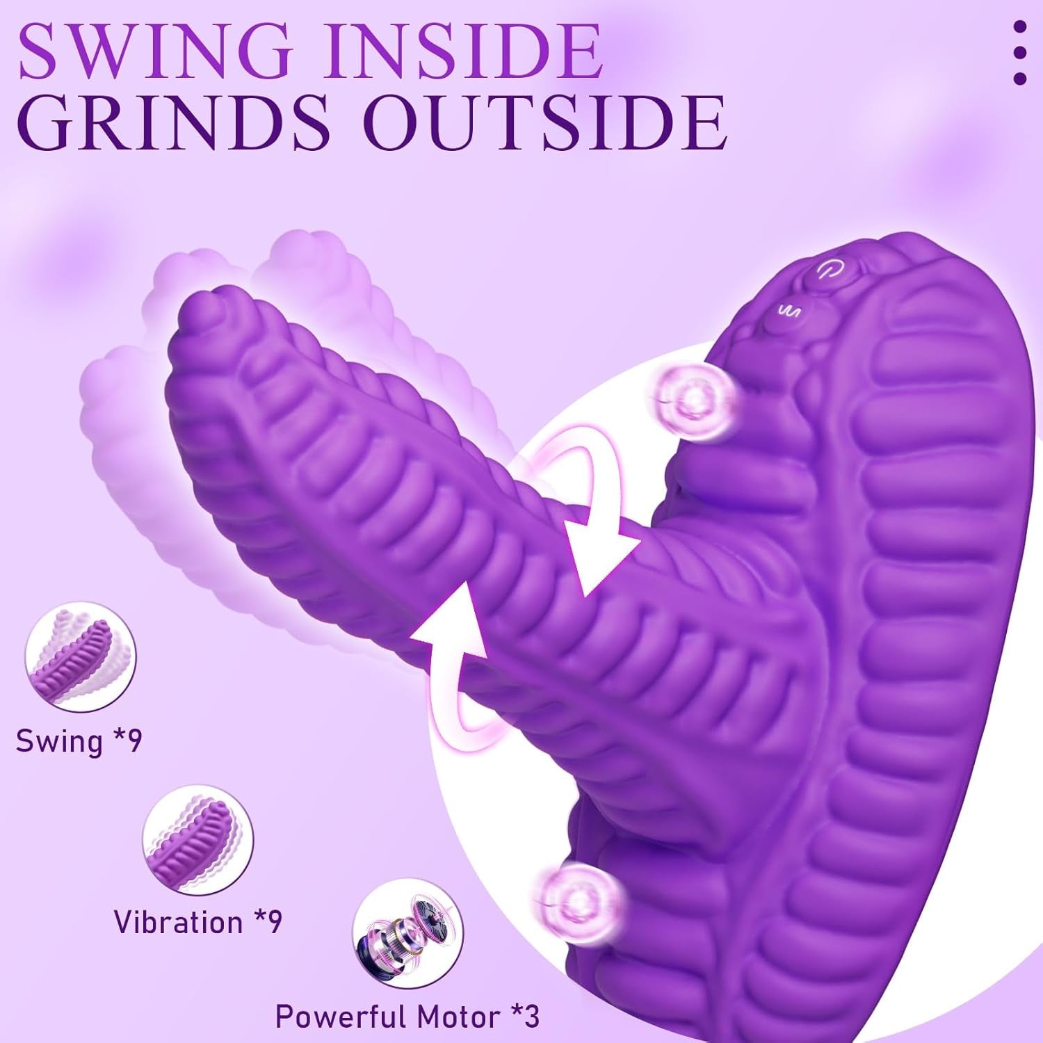 VioletGrind Powerful Riding Dildo Vibrator