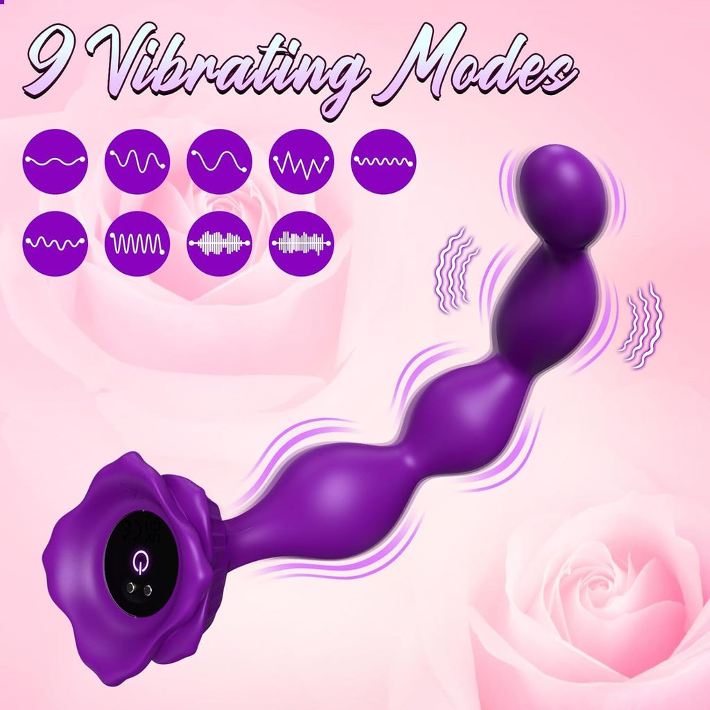 VioletKiss Rose Anal Beads Vibrator with 9 Modes