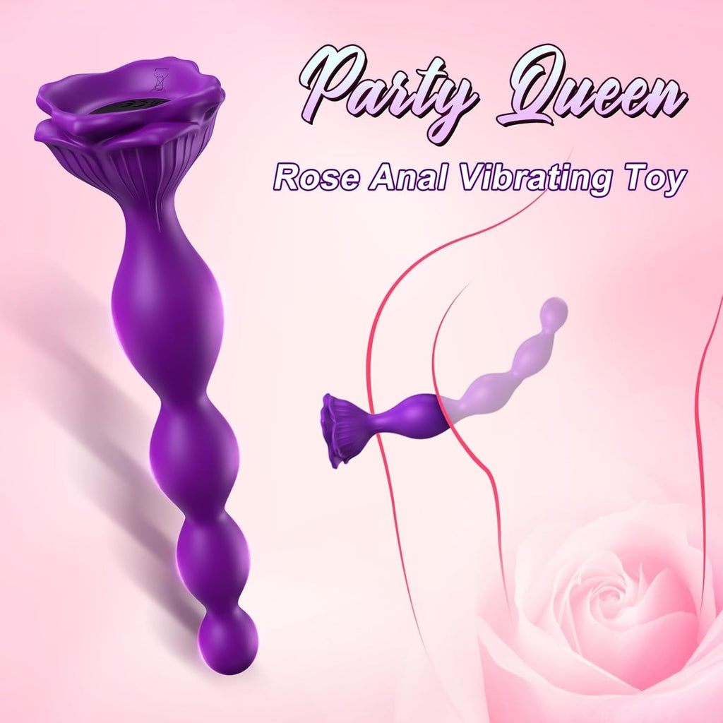 VioletKiss Rose Anal Beads Vibrator with 9 Modes
