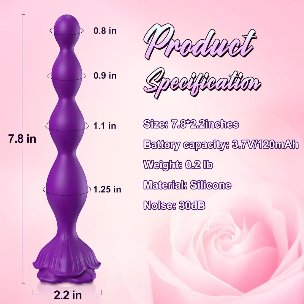 VioletKiss Rose Anal Beads Vibrator with 9 Modes