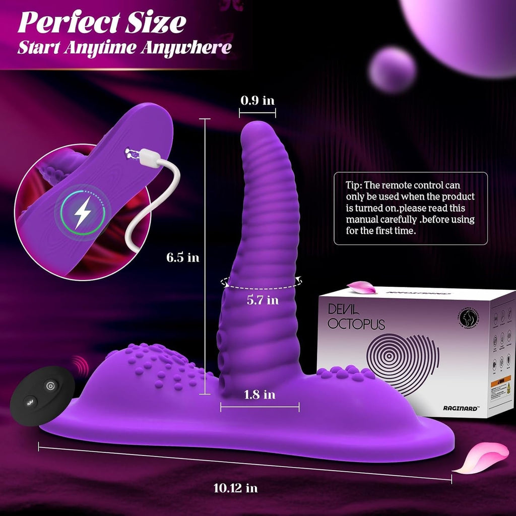 VioletKraken Triple Motor Ride-On Tentacle Dildo Vibrator